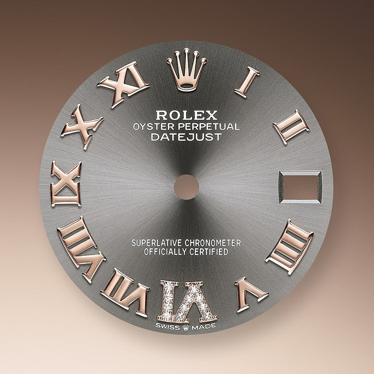 Datejust 31, Oystersteel, 18kt Everose Gold and diamonds, Ref# 278381RBR-0030