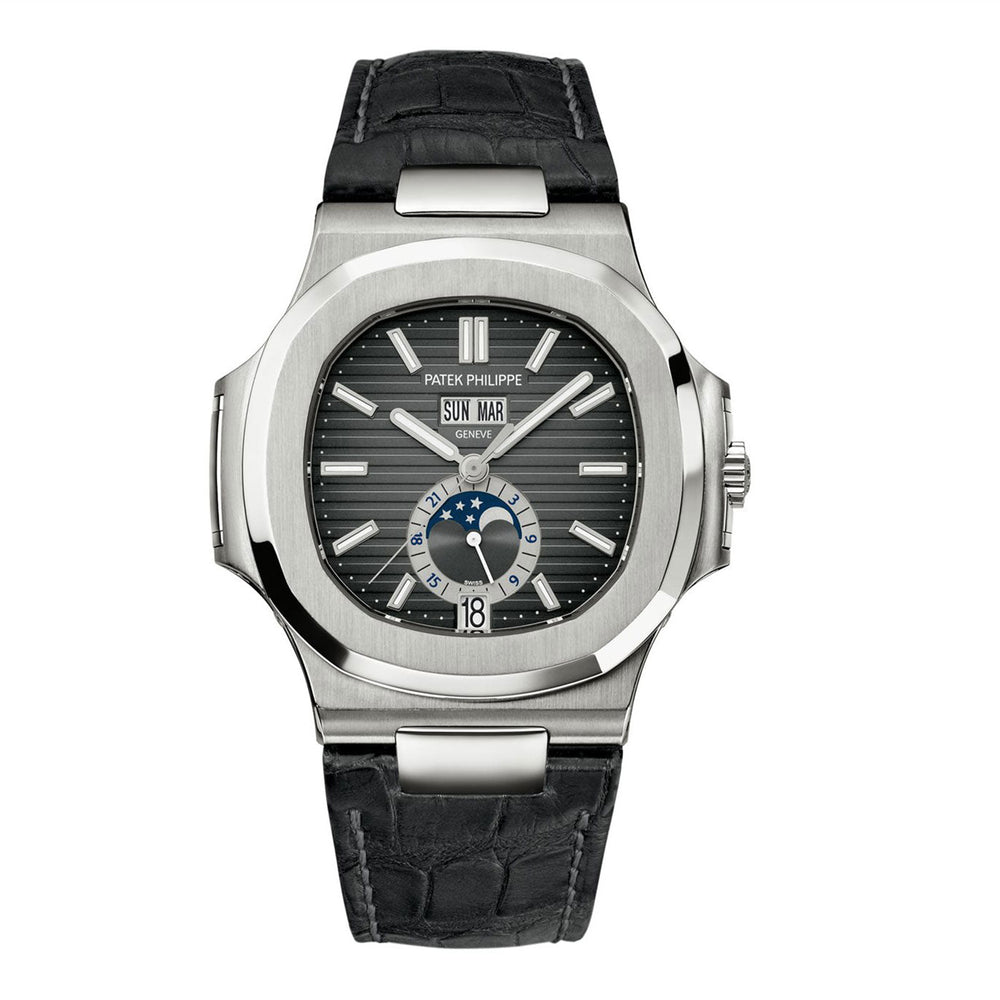 Nautilus Annual Calendar, Moon Phases Watch, Stainless Steel, 40,5 mm, Ref# 5726A-001