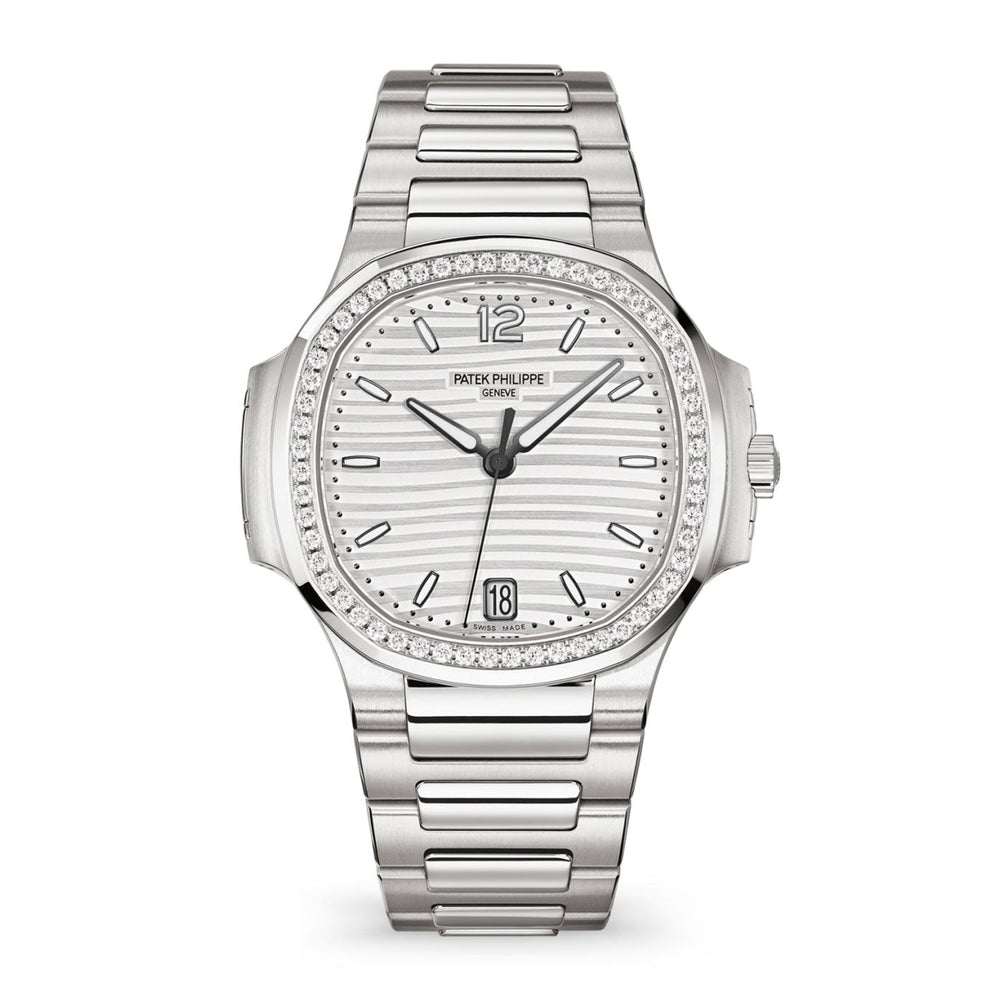 Nautilus Ladies Automatic Watch, Stainless Steel and Diamonds, 35,2mm, Ref# 7118/1200A-010