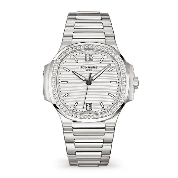 Nautilus Ladies Automatic Watch, Stainless Steel and Diamonds, 35,2mm, Ref# 7118/1200A-010