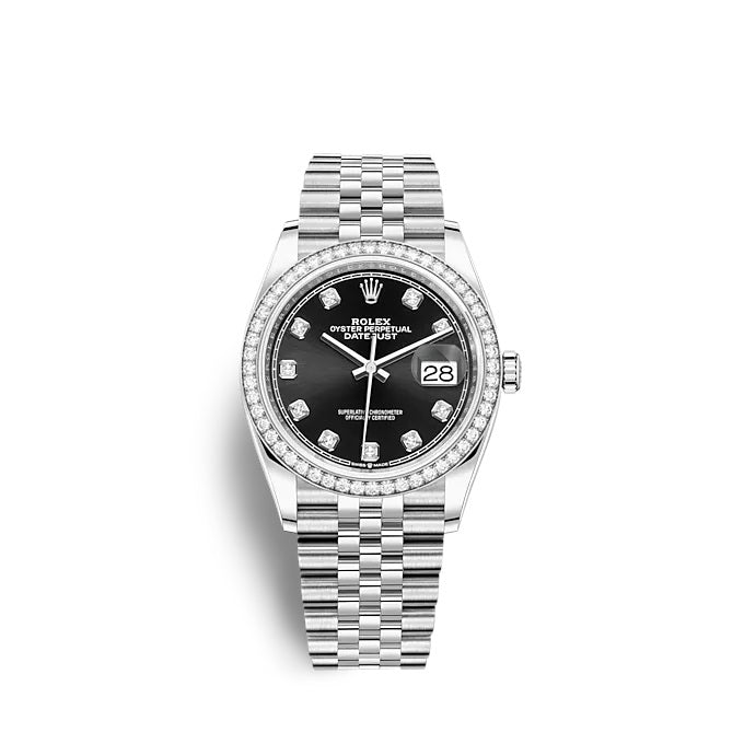 Datejust 36 Oystersteel and white gold Ref# 126284RBR-0019