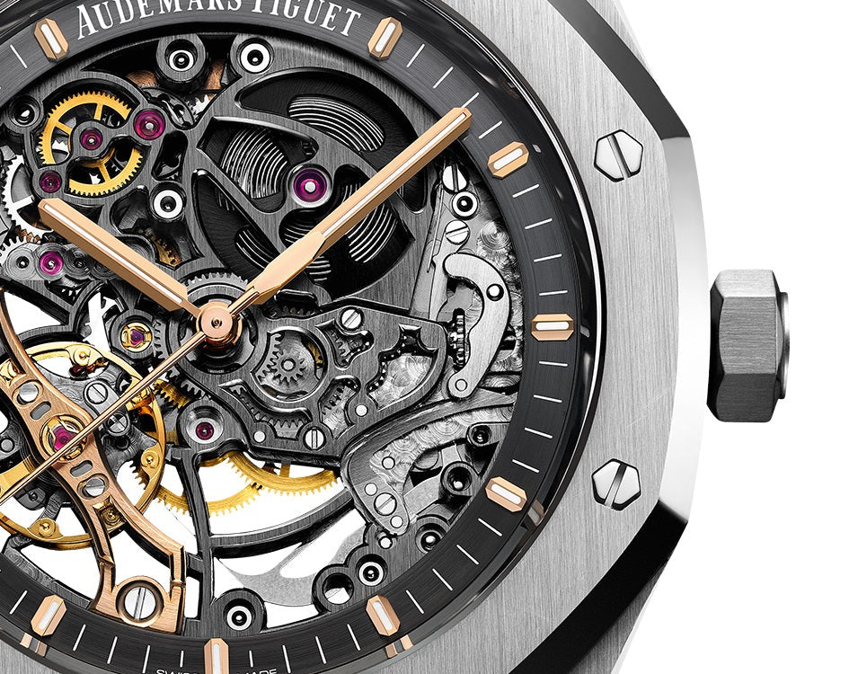 Royal Oak DOUBLE BALANCE WHEEL OPENWORKED Ref# 15407ST.OO.1220ST.01